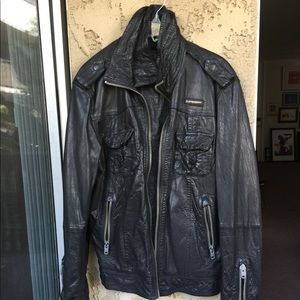 Superdry leather jacket